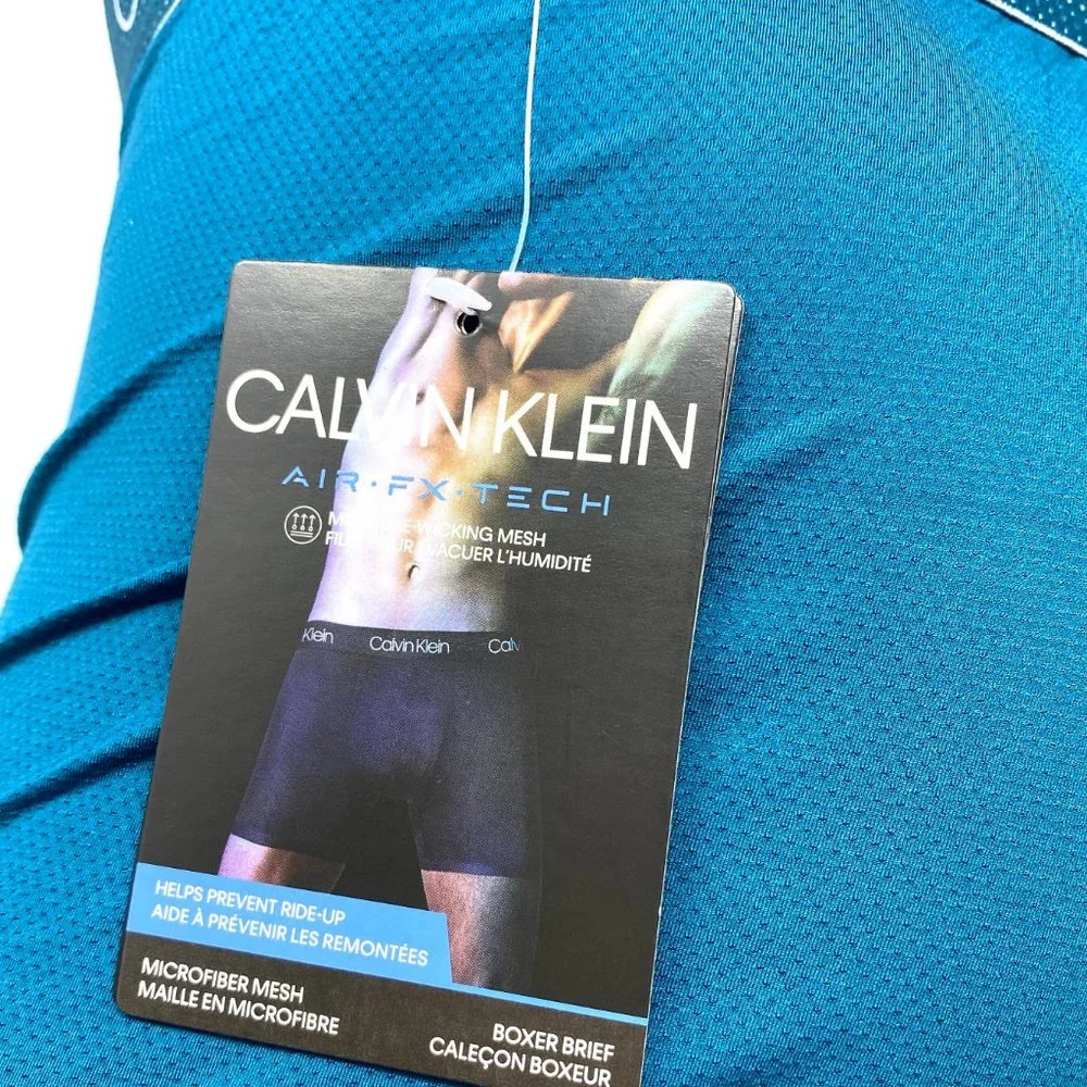 Calvin Klein Boxer Brief Blue Mesh Air Fx Tech Moisture Wicking NB2754460 - Picture 2 of 6